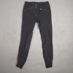 Equine Couture‎ Riding Pants Jodhpurs Knee Patch Equestrian Black Size 24